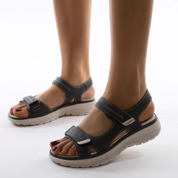Levoire | Semelles confortables pour femmes Bretelles ajustables Noir