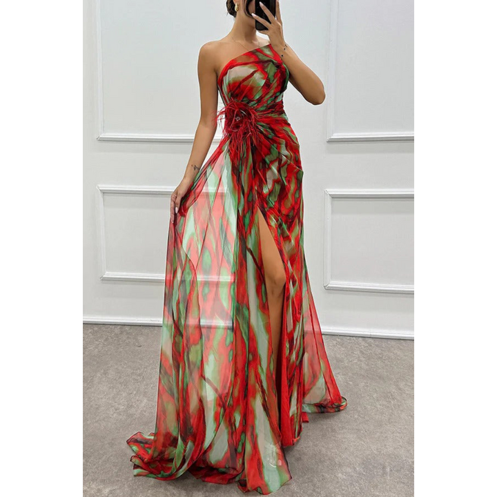 Levoire | Robe D'Invité De Mariage Élégante Et Enveloppante - Maxi Rouge