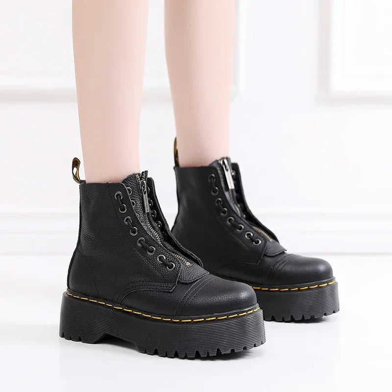 Levoire | Bottes Femme Avec Semelle Plateforme Et Système De Laçage Élégant, Idéal Pour Une Utilisation Quotidienne