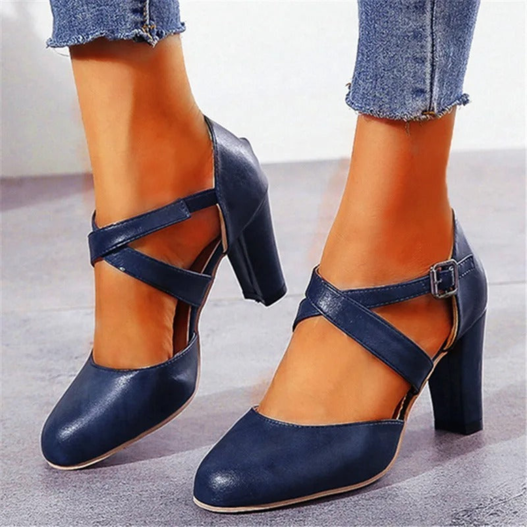 Levoire | Sandales À Levoire | Talons À Lanières Croisées Pour - Femmes - Formelles Bleu