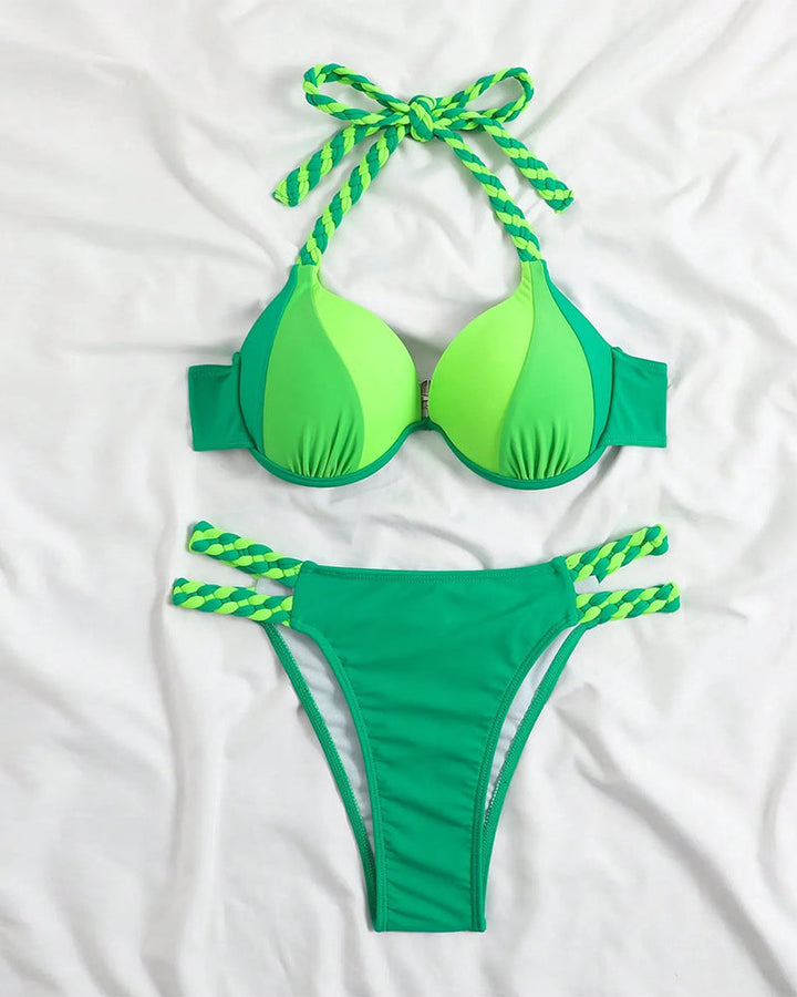 Levoire | Ensemble De Bikini Avec Cou Support Et Blocs De Couleur