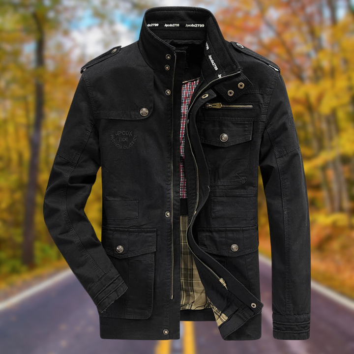Levoire | Veste D'Automne Avec Fermeture Éclair Noir