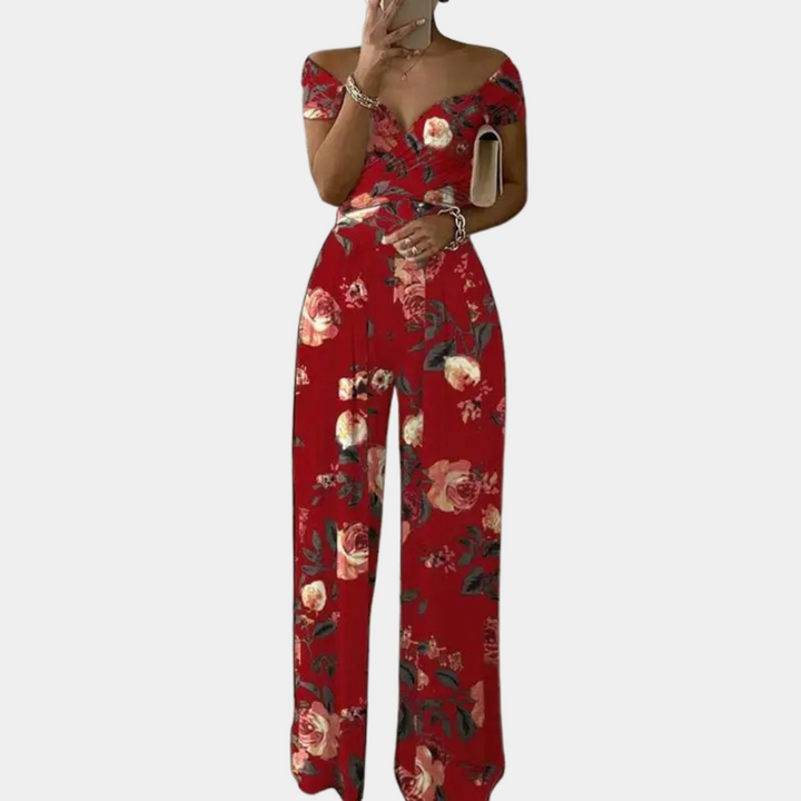 Levoire | Femmes Combinaison Off Shoulder Élégante Combinaison pour Femmes Rot