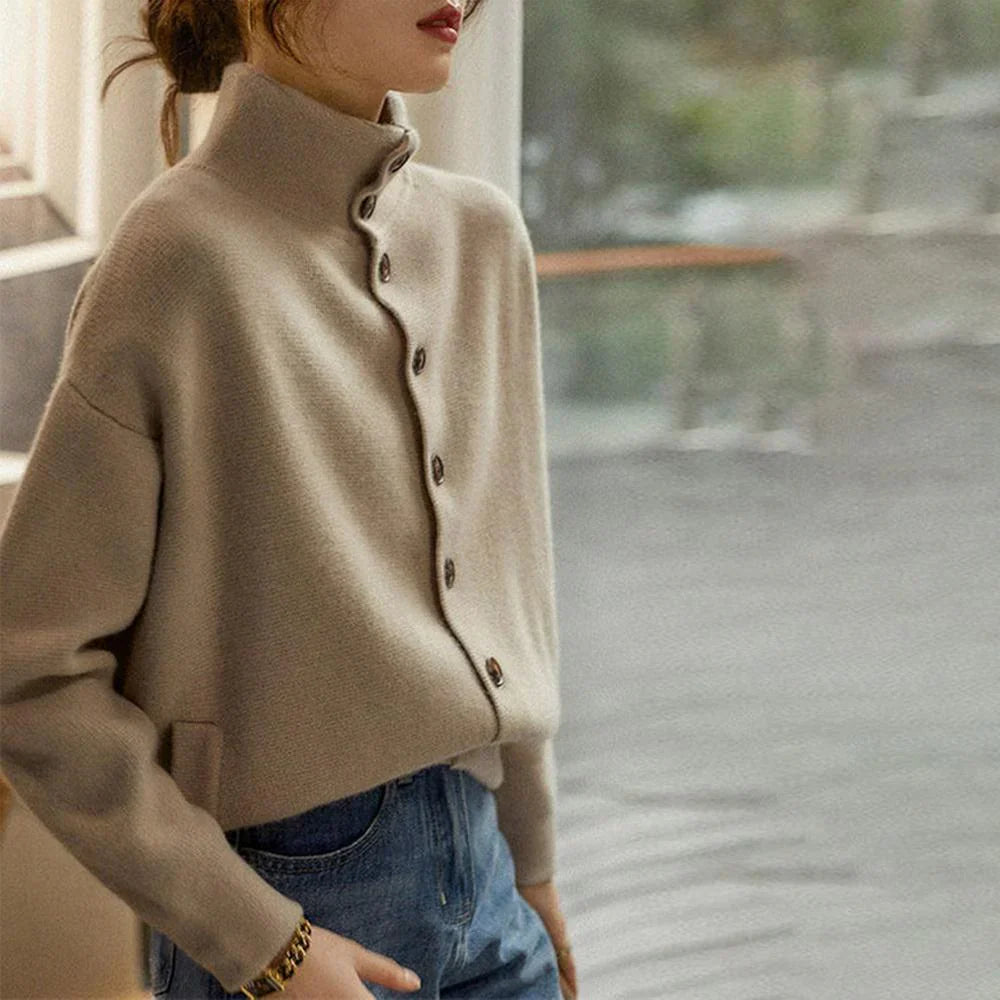 Levoire | Pull Élégant À Manches Longues Avec Bouton