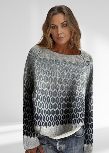 Levoire | Pull Gris Avec Des Détails Luxueux