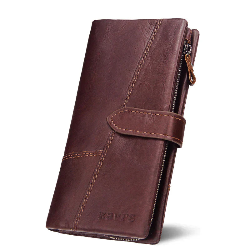 Levoire | Classique Portefeuille En Cuir Rfid Pour Un Voyage En Toute Sécurité Marron foncé