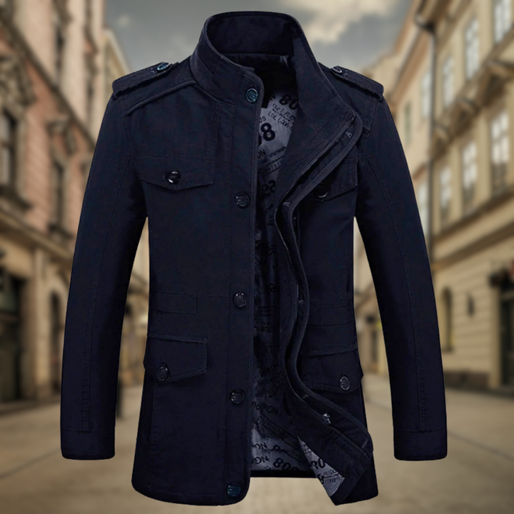 Levoire | Veste automnale mi-longue Nero