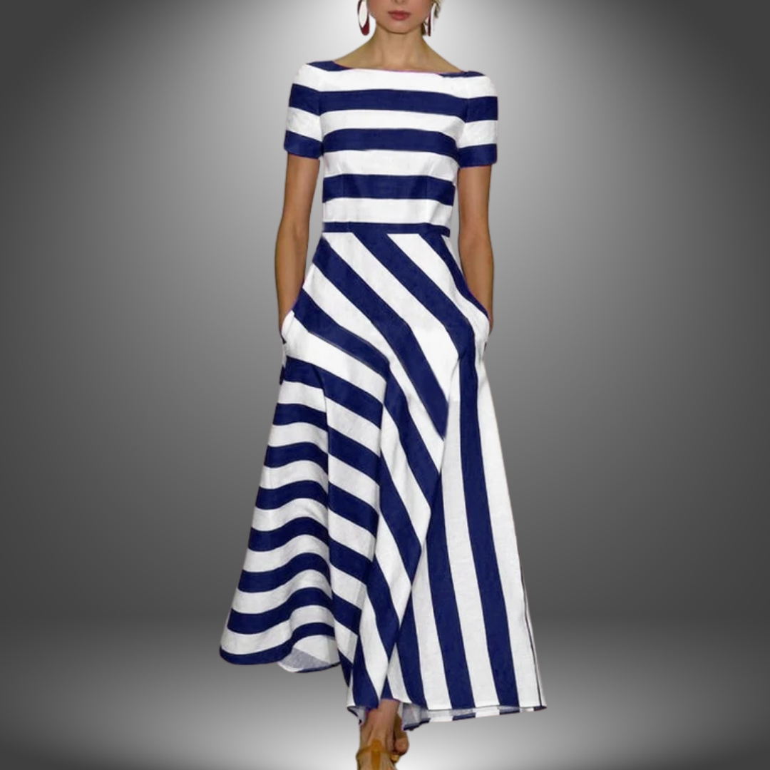 Levoire | Robe Longue Faite À La Main Bleu marine