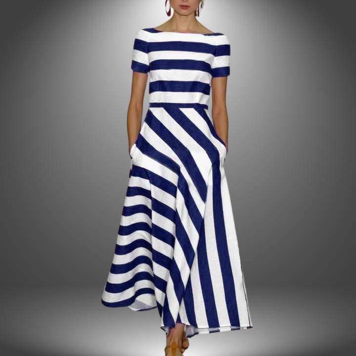 Levoire | Robe Longue Faite À La Main Bleu marine