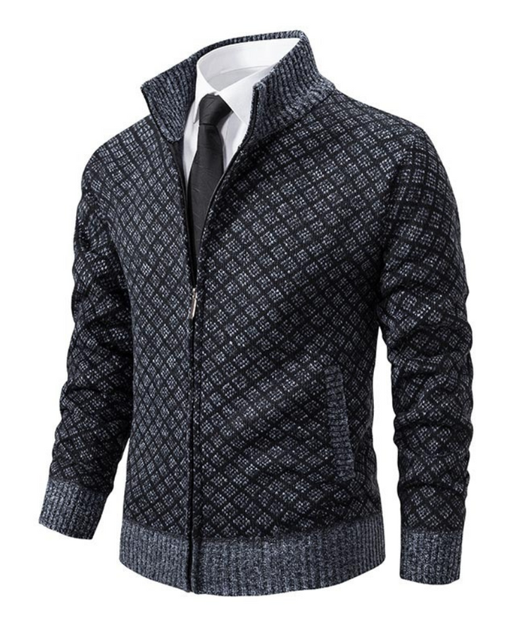 Levoire | Veste Slim Fit À Manches Longues Avec Zip Gris foncé