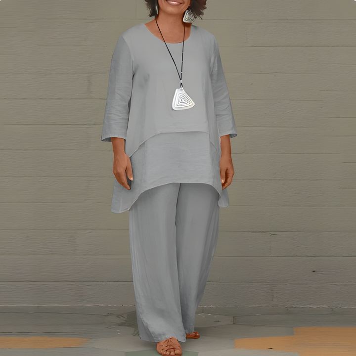 Levoire | Ensemble deux pièces luxueux Gris