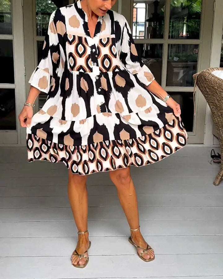 Levoire | Robe avec imprimé et manches 3/4
