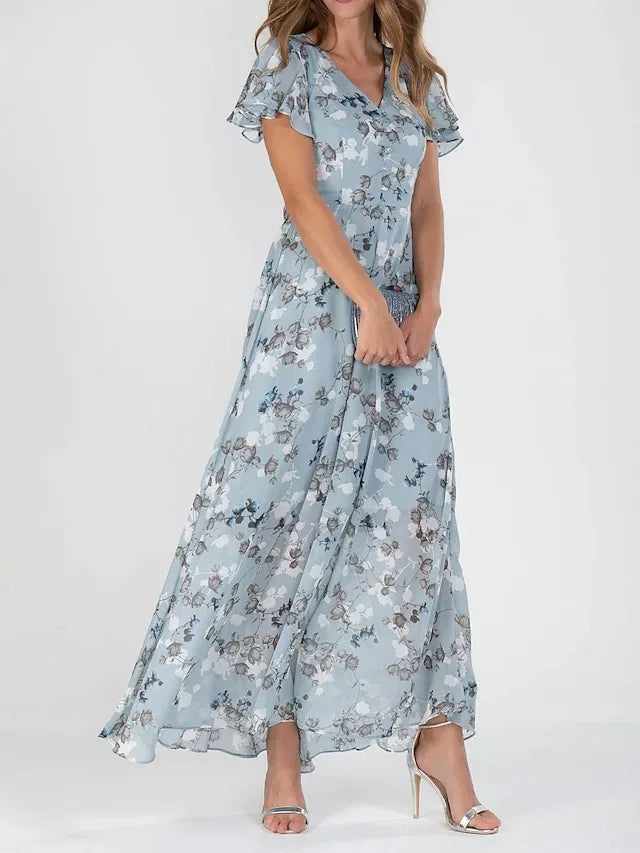 Levoire | Imprimé floral et robe à la mode Bleu clair