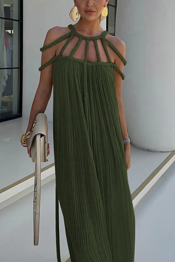 Levoire | Été Manches Courtes Robe Classique vert vert armeen Une taille