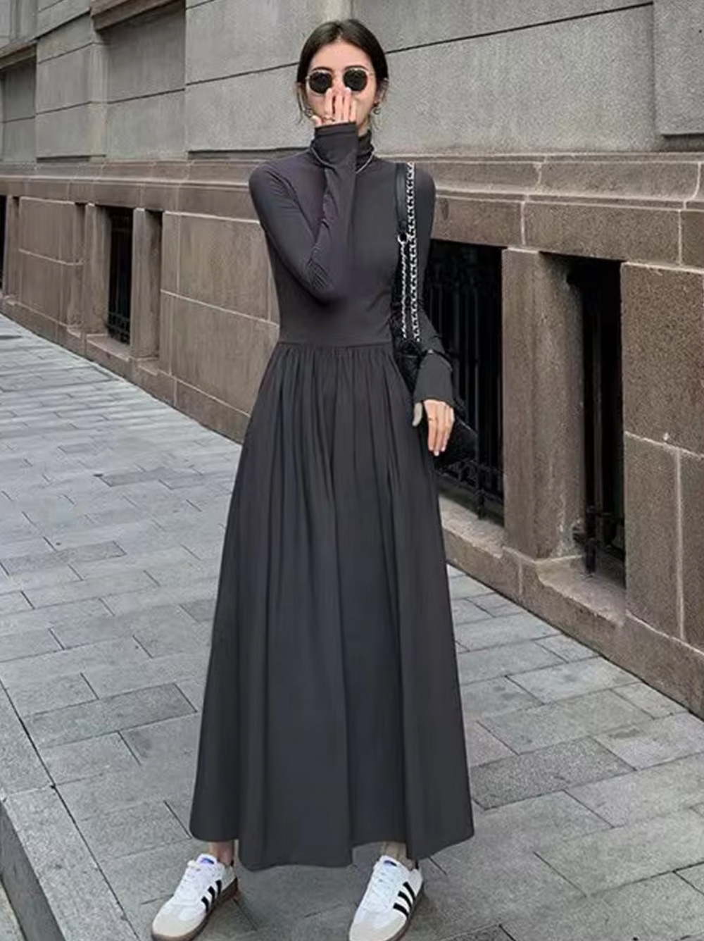 Levoire | Robe Longue Manches Fluides