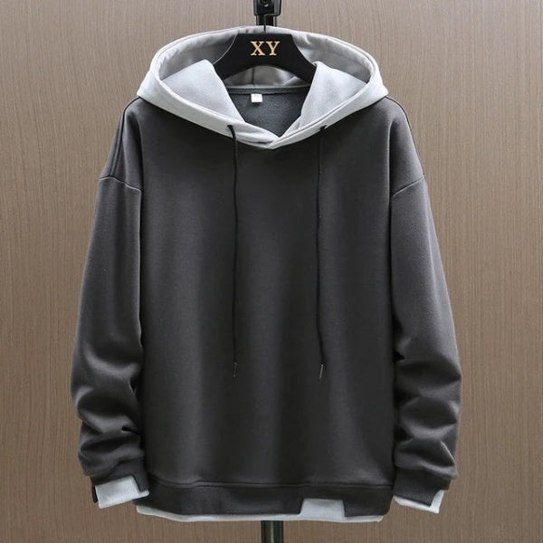 Levoire | Pull À Capuche Pour Hommes Avec Un Design Classique Et Polyvalent Gris
