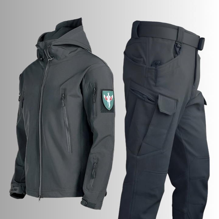 Levoire | Veste Softshell Et Pantalons Cargo Série Gris