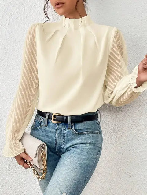 Levoire | Chemise À Manches Longues Élégante Beige
