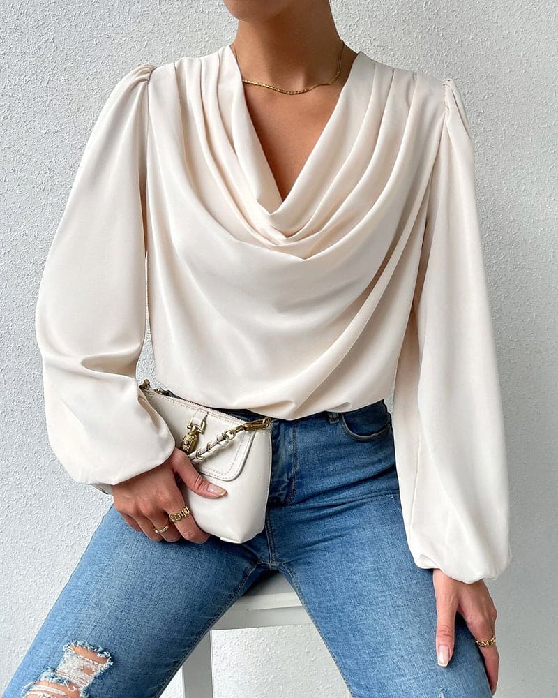 Levoire | Une Blouse Unicolore Avec Décolleté En V