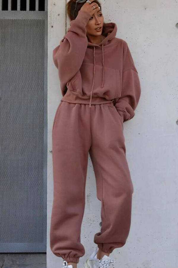 Levoire | Sweat à capuche et pantalon modernes et cool Rouge