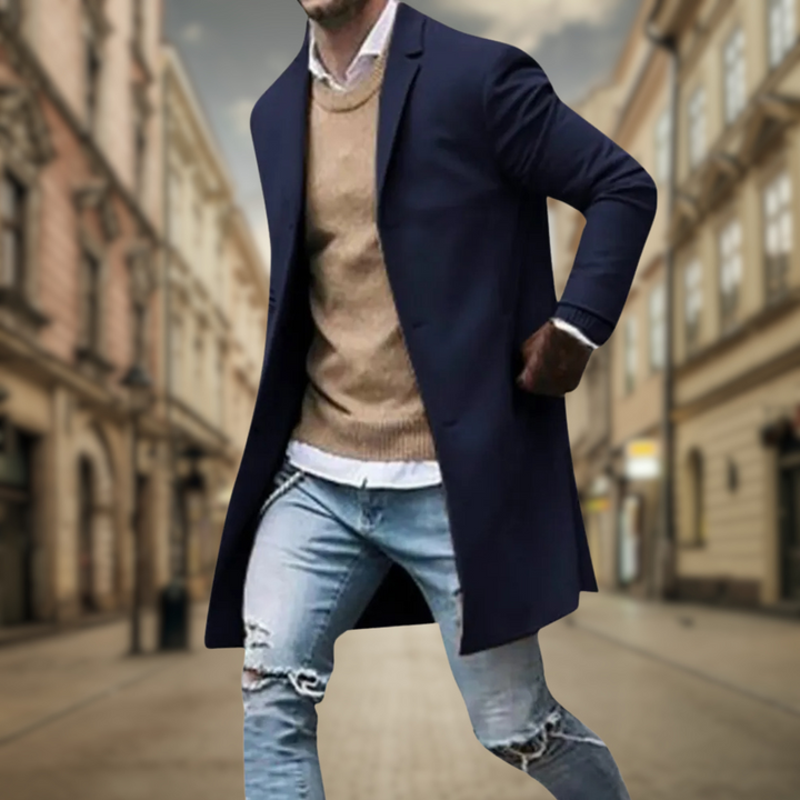 Levoire | Manteau d'automne élégant Bleu Foncé
