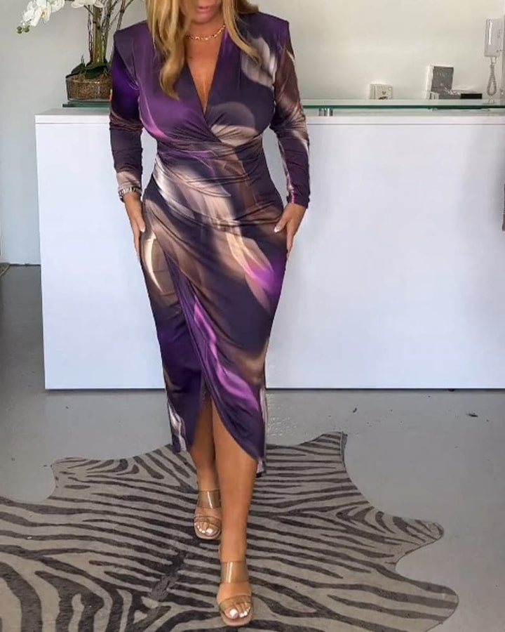 Levoire | Robe Midi Élégante À Décolleté En V