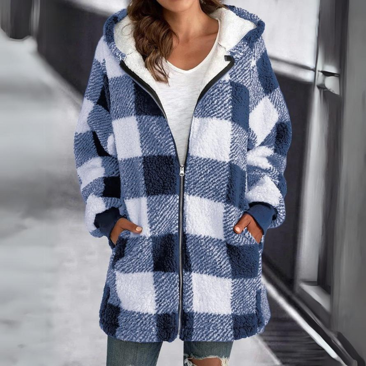 Levoire | Veste D'hiver Surdimensionnée Pour Femmes | Capuche Bleu