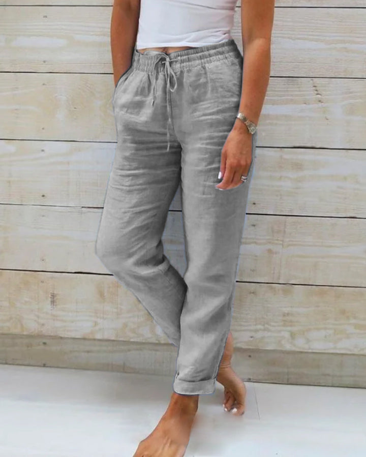 Levoire | Rento Pantalons Droits Élégants Gris