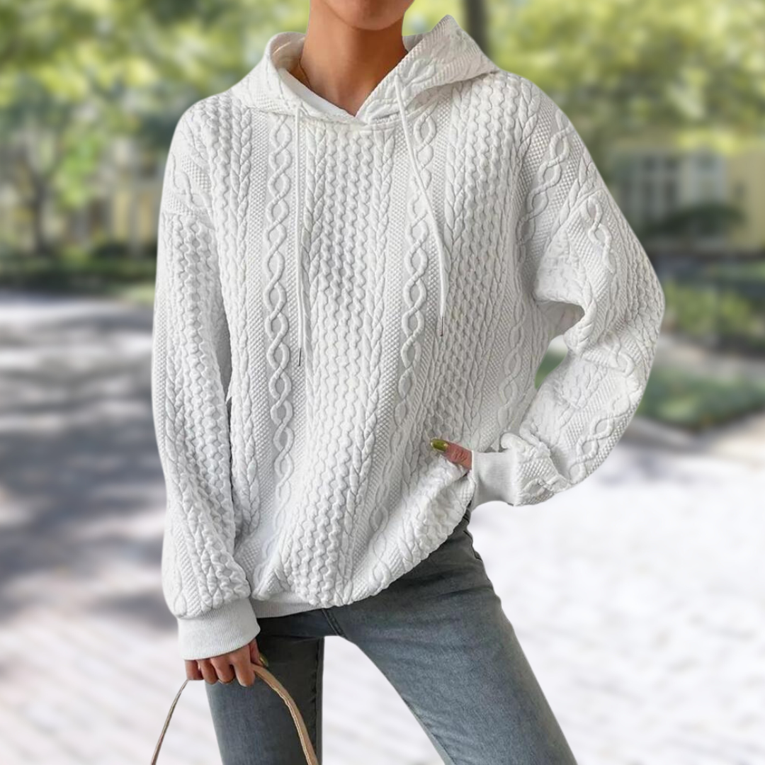 Levoire | Sweatshirt En Tissu Confortable En Grande Taille Avec Capuche Blanc