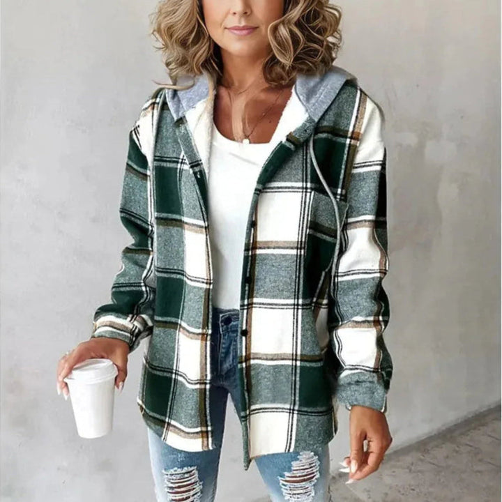 Levoire | Veste à Capuche À Motifs Pour Femmes Vert