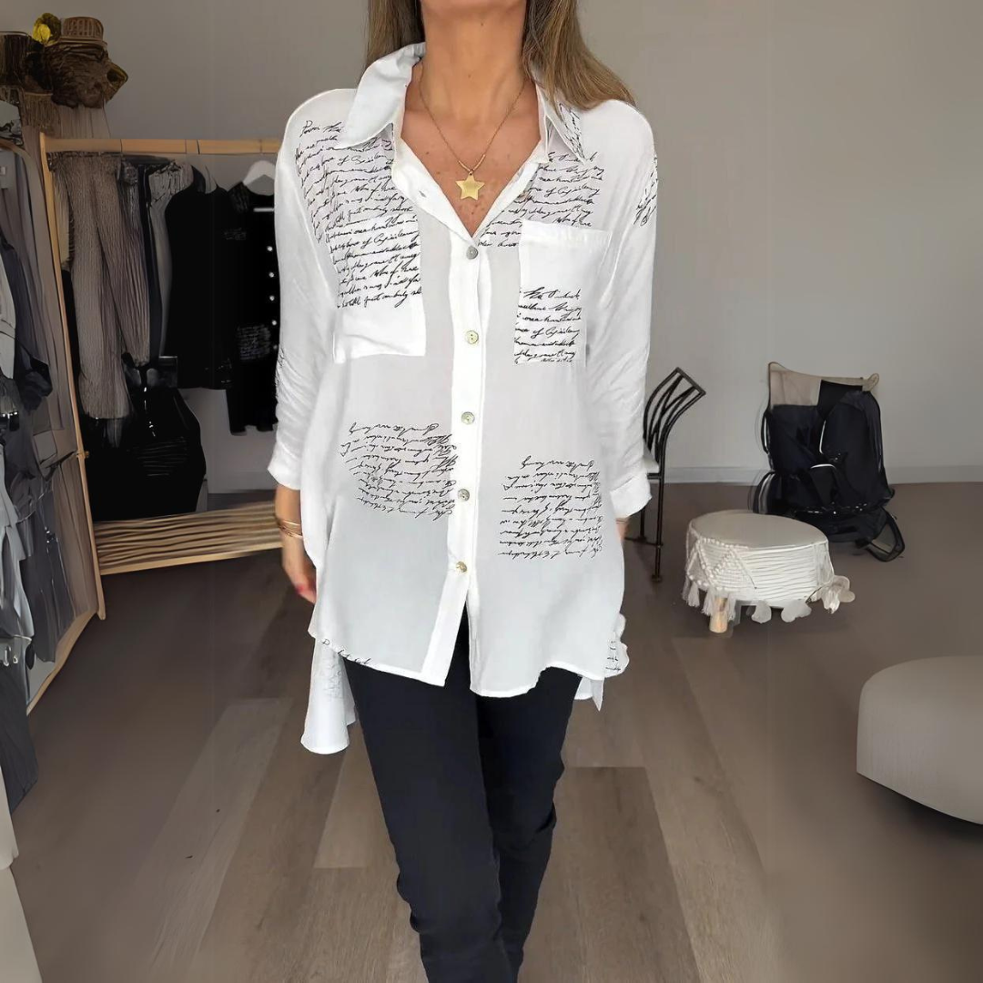 Levoire | Chemise À Boutonnière Écrite À La Main Blanc (Presque épuisé)