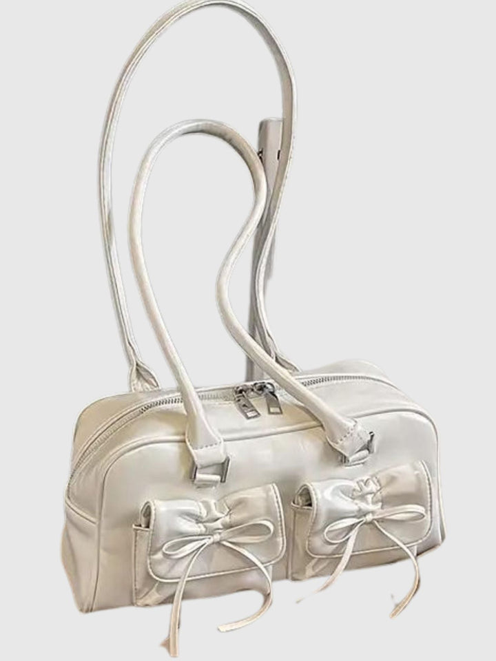 Levoire | Sac À Épaule Quotidien Avec Décoration En Nœud Crème