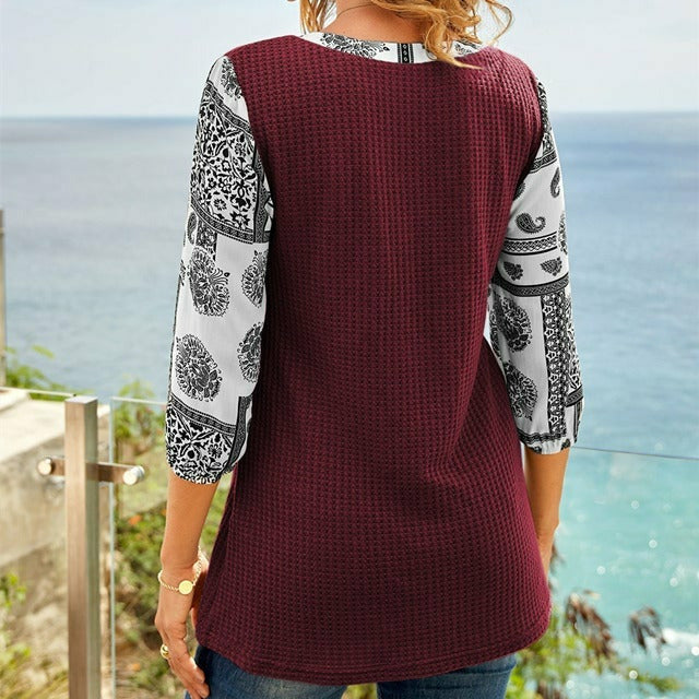 Levoire | Blouse Patchwork Avec Imprimé