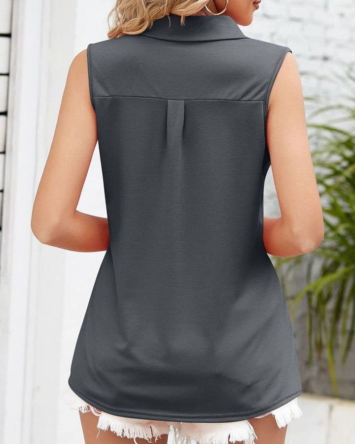 Levoire | Blouse Sans Manches Dans Une Couleur Unie