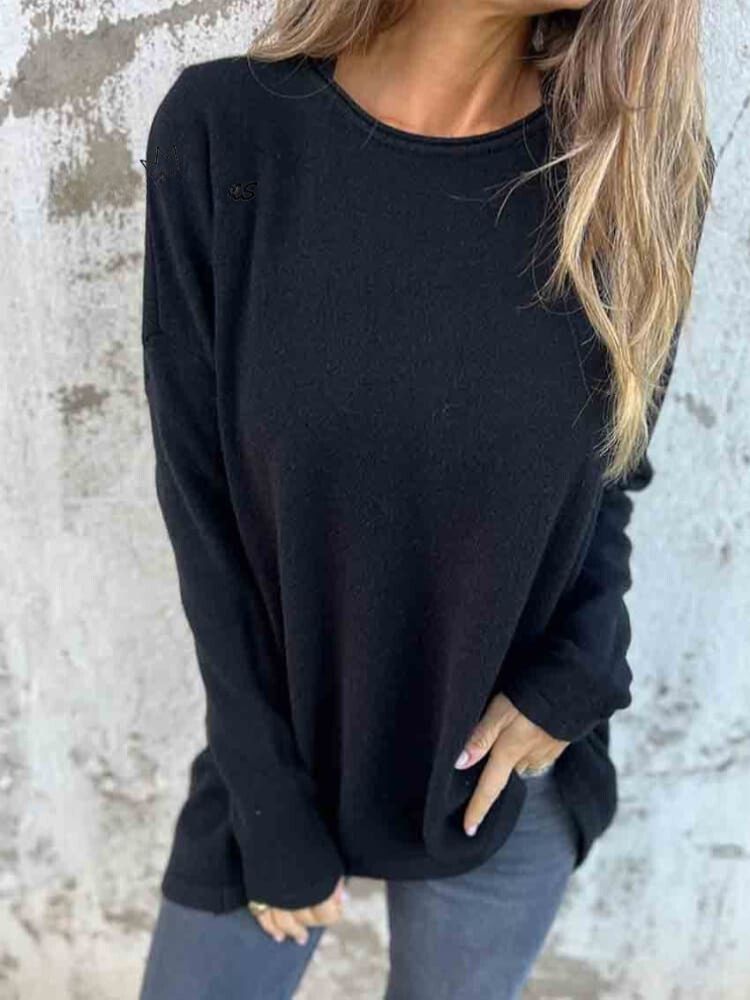 Levoire | Haut tricoté avec patte de boutonnage Noir