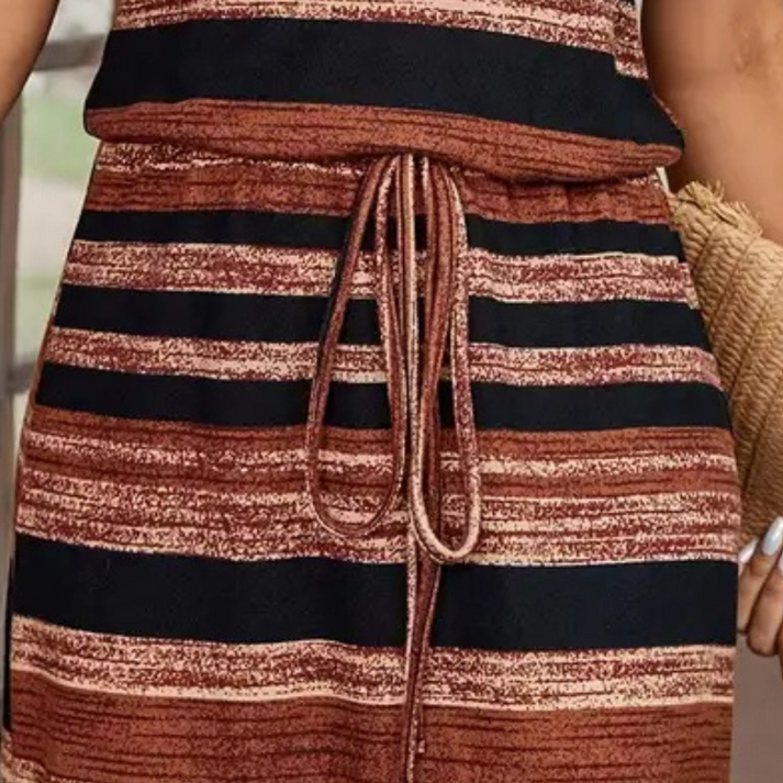 Levoire | Robe Pour Femmes Avec Des Bretelles Spaghetti Et Un Motif Rayé Intemporel
