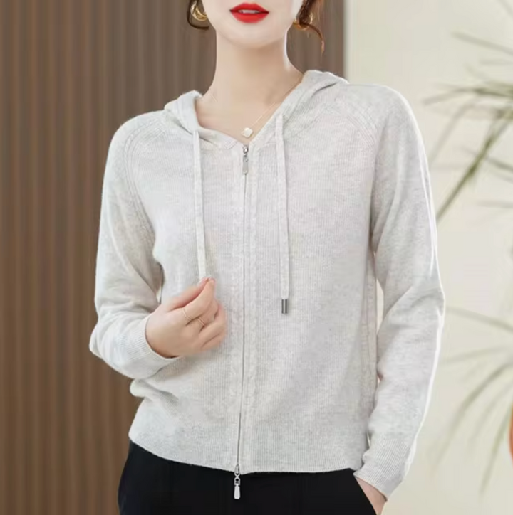 Levoire | Pull À Capuche En Cachemire Blanc