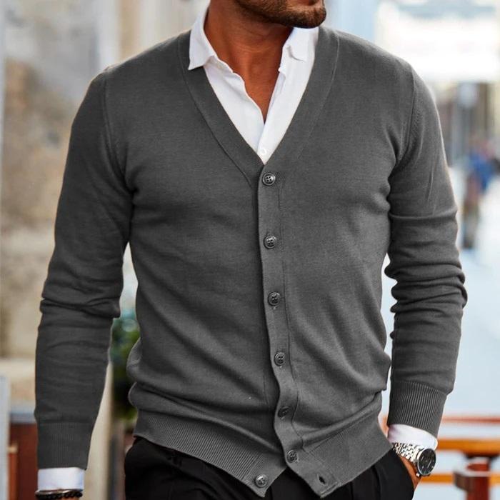Levoire | Rento Gilet Tricoté Pour Hommes Gris