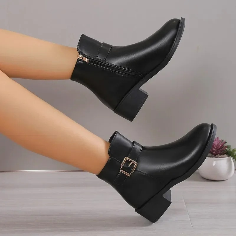 Levoire | Bottes Pour Femmes Avec Semelle Épaisse Et Fermeture Éclair Pour Un Look Élégant