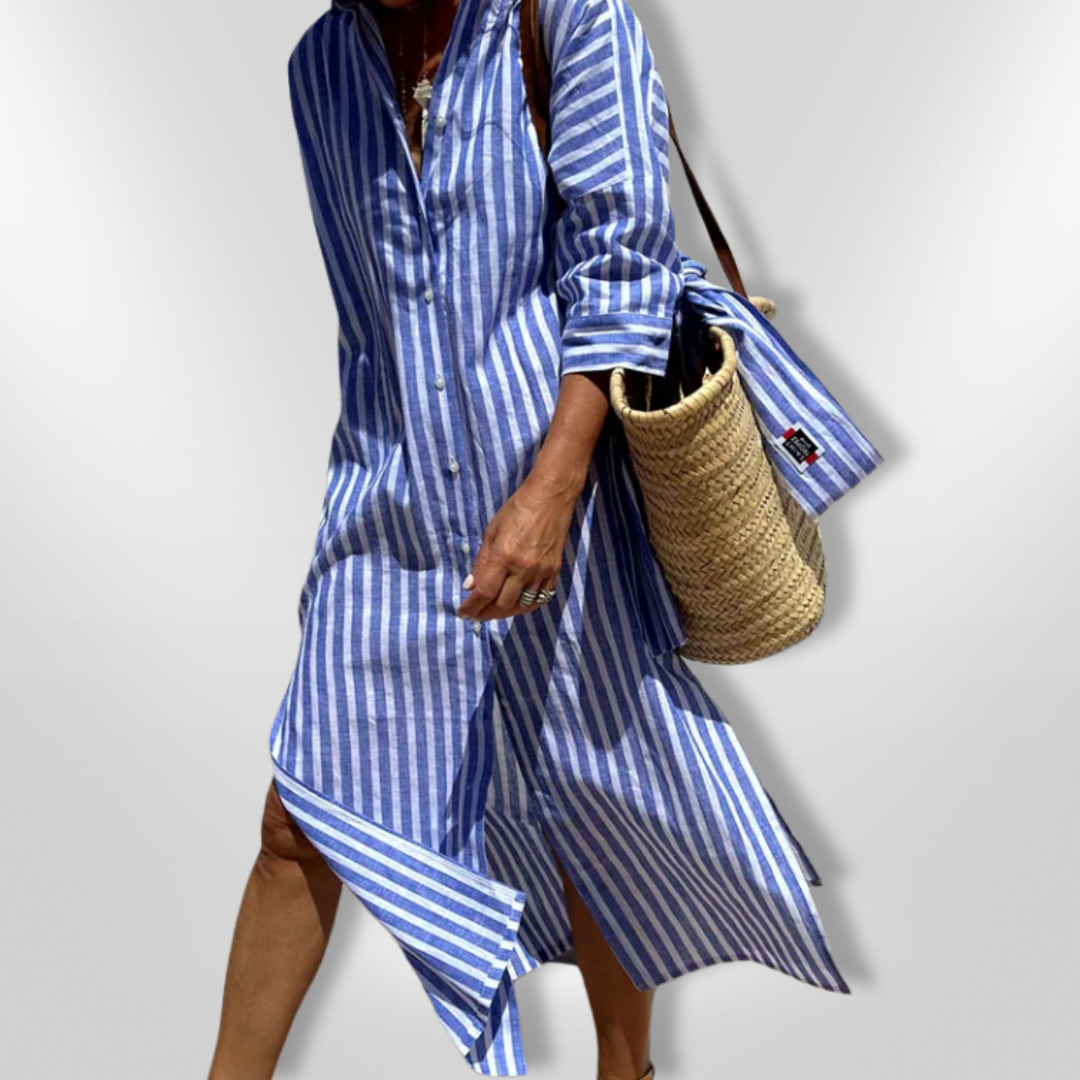 Levoire | Robe chemise rayée Bleu
