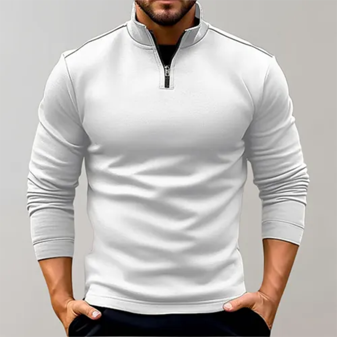 Levoire | Haut demi-zip pull pour hommes Blanc