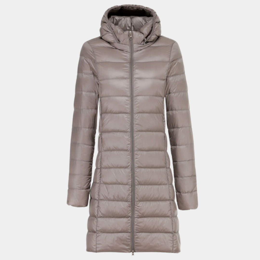 Levoire | Veste À Doudoune Longue Ultralégère Et Imperméable Khaki
