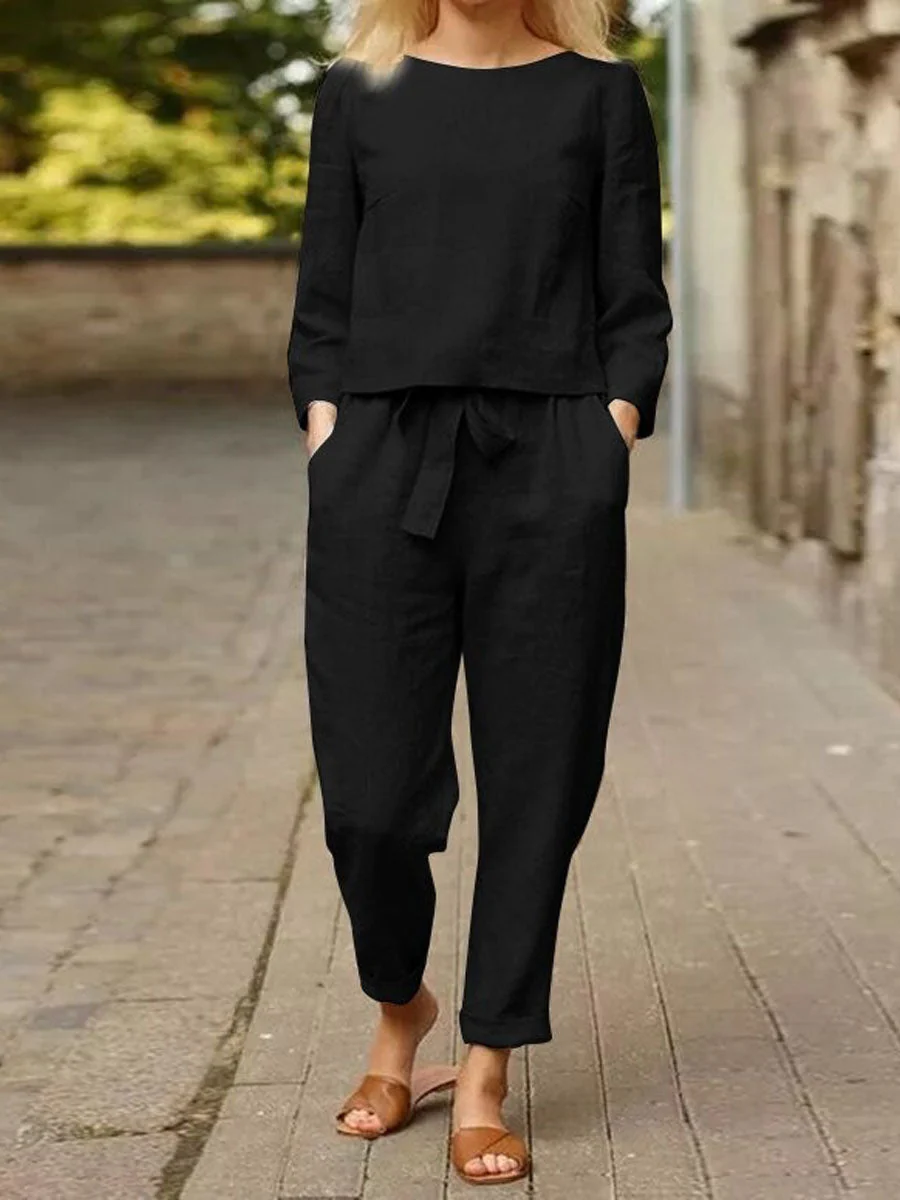 Levoire | Ensemble Classique Confortable Deux Pièces Noir