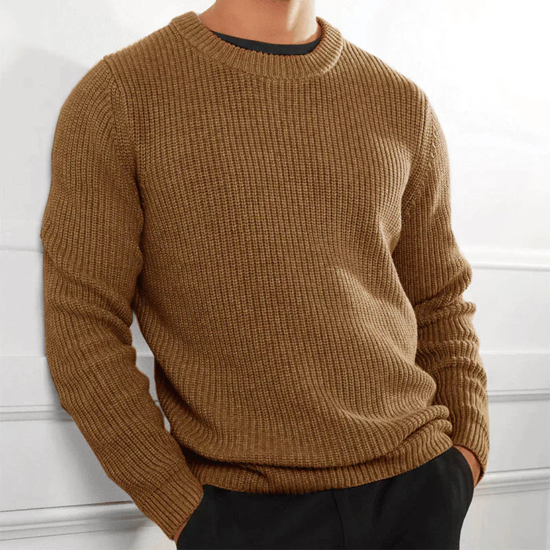Levoire | Pull Élégant À Col Rond Braun