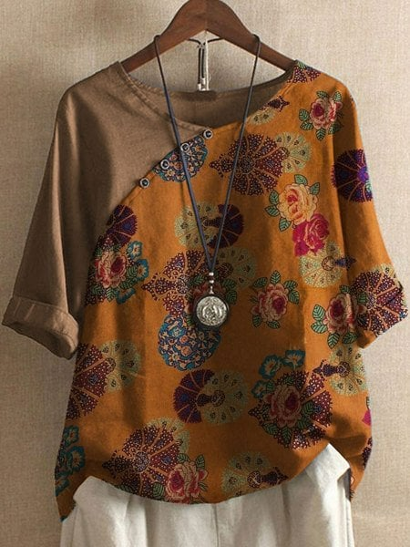 Levoire | Blouse Élégante À Manches Courtes Pour Toutes Les Occasions beige foncé