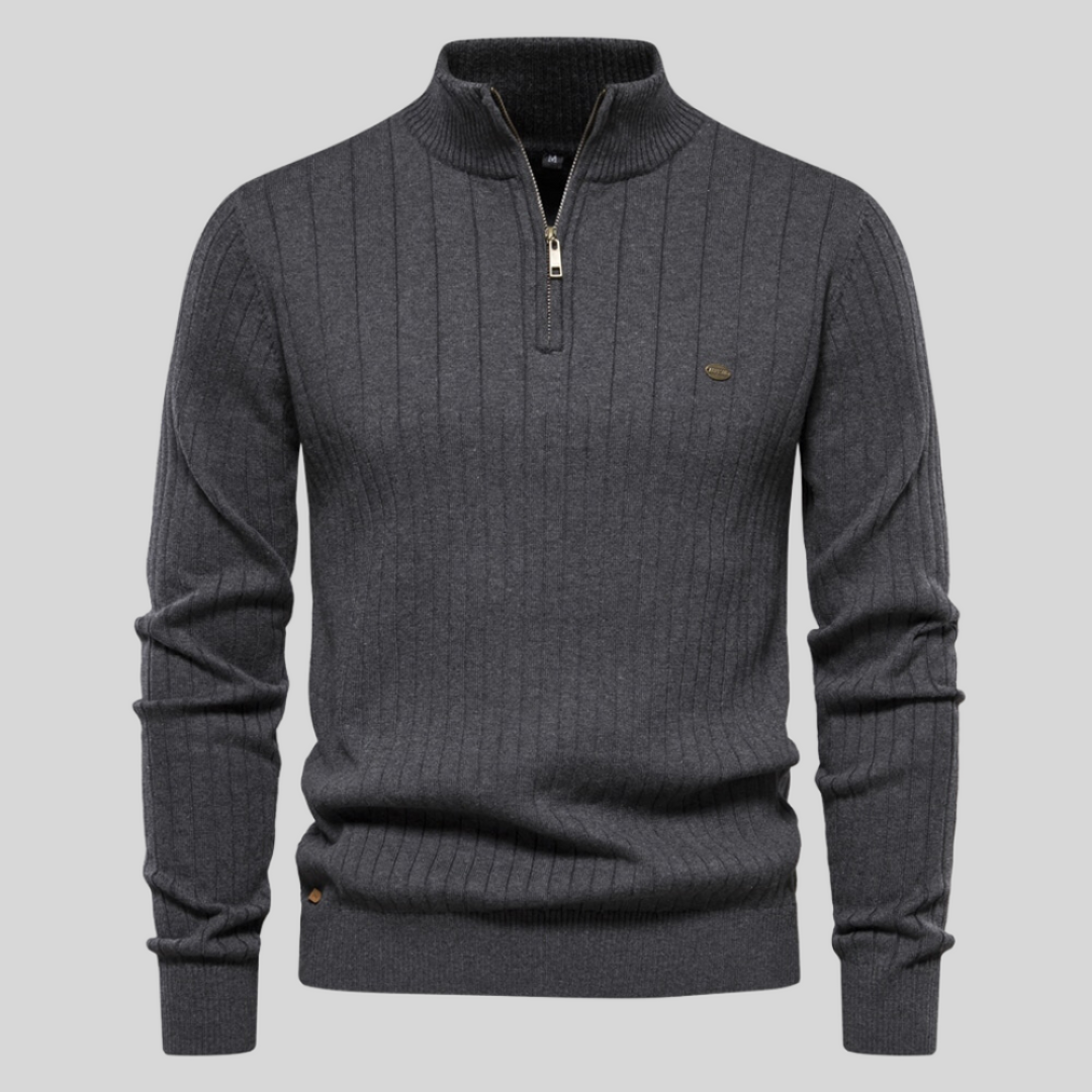 Levoire | Pull à fermeture éclair thermique pour hommes Gris