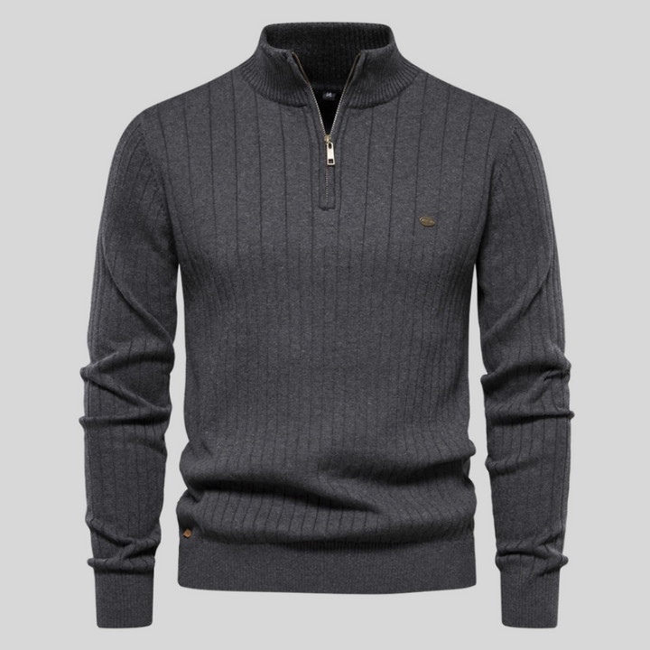 Levoire | Pull à fermeture éclair thermique pour hommes Gris