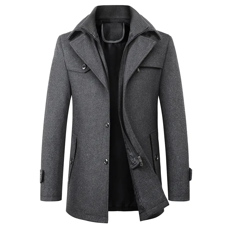 Levoire | Manteau haut de gamme en laine vierge Gris Sterling