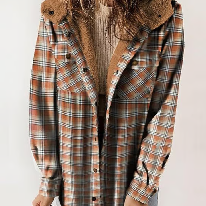 Levoire | Veste À Capuche À Motif Tartan Braun