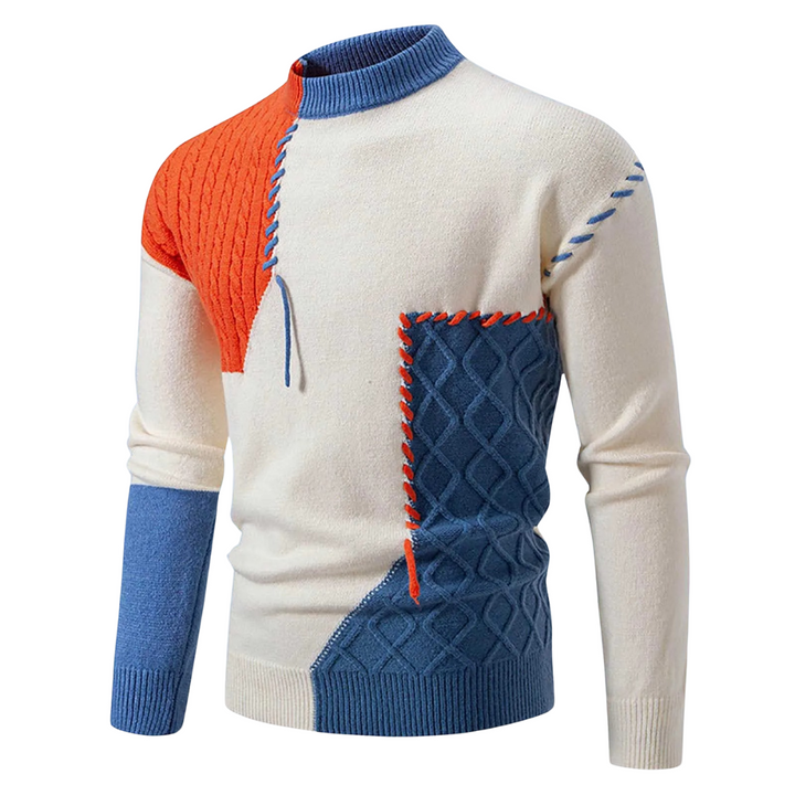 Levoire | Pull Premium Pour Hommes Bleu Blanc